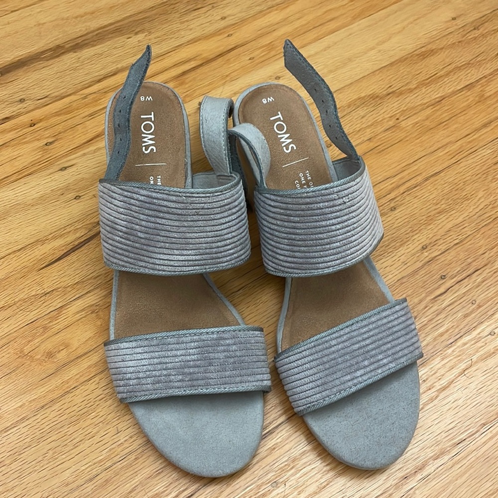Toms grey suede sandals